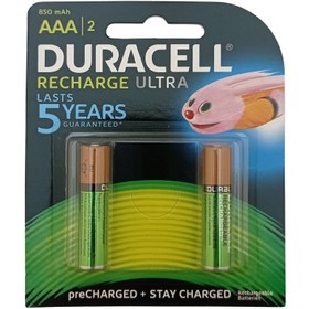 تصویر باتری دوتایی نیم قلم شارژی Duracell Recharge Ultra 1.2V AAA Duracell Recharge Ultra 1.2V AAA Battery