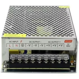 تصویر پاور سوئیچینگ ۱۲ ولت ۲۰ آمپر فلزی (بدون فن) منبع تغذیه صنعتی و کاملاً بی‌صدا ۱۲V ۲۰A فنلس با راندمان بالا