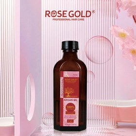 تصویر سرم مو روغن آرگان رزگلد Rose Gold مدل Liquid Gold حجم 100 میل 