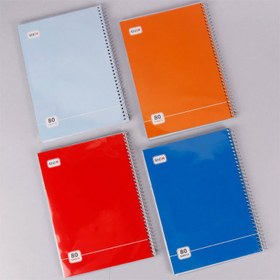 تصویر دفتر سیمی 80 برگ ساده رنگی هاوین کد 8811 Havin Notebook 80 Sheets Code 8811