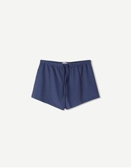 تصویر شلوارک مخمل خواب دار زنانه سرمه ای برشکا 