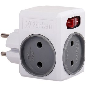 تصویر سه راهی تپل با مغزی برنجی Farken Topol Power Stripe