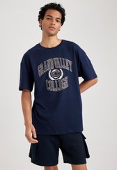 تصویر تی شرت آستین استاندارد طرح دار مردانه Defacto | A2635AX23AU 