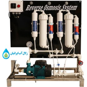 تصویر دستگاه شاسی استیل 800 گالن نیمه صنعتی با تابلو برق 