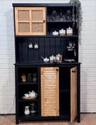 تصویر کافی بار همراه شلف 18 — میز کافی بار خانگی مدرن coffee tabel