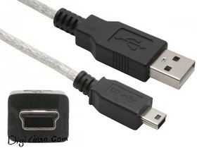 تصویر کابل هارد اکسترنال ۱ متری usb2 | کابل دوربین MINI USB | کابل USB دوربینکابل USB دوربین 