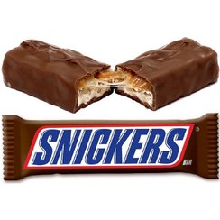 تصویر شکلات اسنیکرز با مغز کارامل و بادام زمینی - ۵۰ گرمی - بسته ۲۴ عددی Snickers