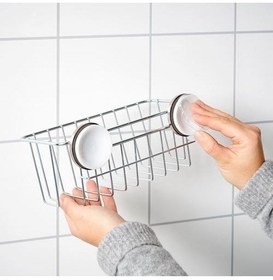 تصویر سبد دوش کروکفیوردن، با روکش روی، 20X11 سانتیمتر برند ikea Krokfjorden Shower Basket, Zinc Plated, 20X11 cm