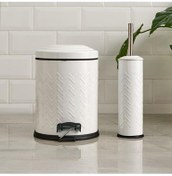 تصویر سرویس حمام دو تکه طرح دار - سفید انگلیش هوم 