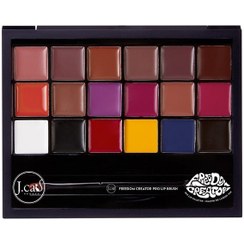 تصویر پالت رژ لب جی کت مدل FC101 Freedom Creator دارای ۱۸ رنگ متنوع 