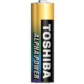 تصویر باتری قلمی سوپر آلکالاین توشیبا ALPHA POWER بسته دوتایی Toshiba Super Alkaline AA batteries Pack of 2