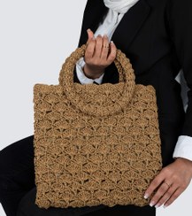 تصویر کیف دستباف نیلا - نارنجی / با زنجیر 