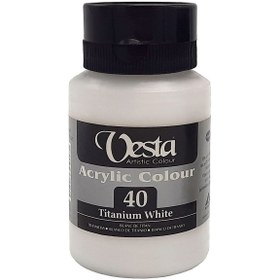 تصویر رنگ اکرولیک‌وستا ۵۰۰‌میل کد ۴۰ titanium white