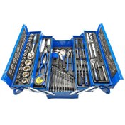 تصویر جعبه ابزار 85 تکه سوکت با آچار BOSS LIFE STYLE BOSS LIFE STYLE 85-Piece Socket Set Toolbox with Wrenches