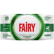 تصویر دستمال مرطوب پاک کننده سطوح فیری ۱۰۰ تایی Fairy