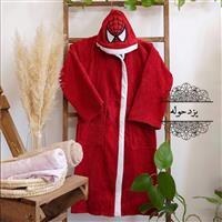 تصویر حوله تنپوش عروسکی اسپایدرمن Spiderman doll bathrobe towel