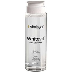 تصویر ژل شستشوی صورت ویتالیر وایت ویت ضدلک ا Vitalayer Whitevit Face Gel Wash 200ml Vitalayer Whitevit Face Gel Wash 200ml