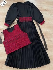 تصویر ست زنانه و دخترانه سارافون ژیله فری سایز ژیوان 