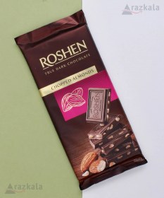 تصویر شکلات تخته ای روشن با تکه های بادام 85 گرم Roshen chocolate bar with almond 85gr