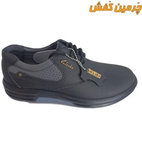 تصویر کفش تمام چرم مردانه اسپرت کلارک clarks بندی زیره پی یو کد 6752 