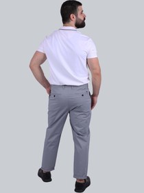 تصویر شلوار مردانه کژوال با جلوی صاف و چین‌دار در رنگ Bering Sea برند selected Men's Casual Flat Front Pleated Pant in Bering Sea