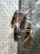 تصویر کلید شیشه بالابر پژو پارس کامل قاب کلید شیشه بالابر پژو پارس کامل کلید تنظیم آینه پژو پارس با قاب کلید طرح چوب پژو پارس(ست ۴ تایی) 