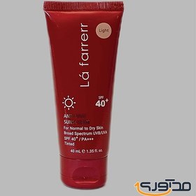 تصویر كرم ضد آفتاب و ضد لك بژ روشن اس پی اف 40 پوست خشك 40 میلی لیتر لافارر La Farrerr Normal to Dry Skin SPF40 Anti Spot Sunscreen