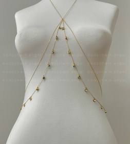 تصویر زنجیر بدن نگینی پرکار شیک و خاص 