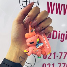 تصویر جاکلیدی سیلیکونی طرح یونیکورن کد006 (صورتی) key holder Silicone Model Unicorn 