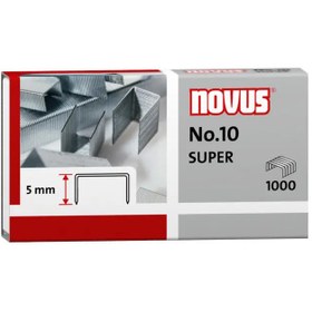 تصویر سوزن منگنه نووس سایز 10 NO.10 Super بسته 1000 عددی Novus No.10, 1000 staple needle