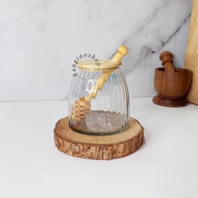 تصویر عسل خوری پیرکس با درب بامبو 