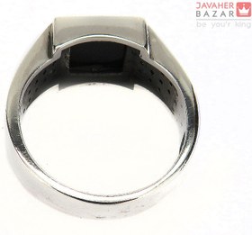 تصویر انگشتر نقره حدید مردانه مدل سلطنتی Royal model hematite ring