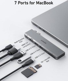 تصویر هاب 7 پورت انکر مدل Anker 547 USB-C Hub 7-in-2 for 