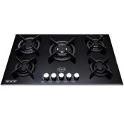 تصویر اجاق گاز شیشه ای ۵ شعله تی اندی مدل TD 166E T&D Glass Hob Model TD 166E