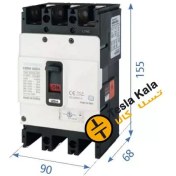 تصویر کلید اتوماتیک کمپکت قابل تنظیم 100 Hyundai Adjustable 100A Compact Circuit Breaker