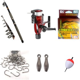 تصویر پکیج ماهیگیری چوب تله پارتنر و چرخ SL500 Telepartner fishing rod & SL500 fishing reel