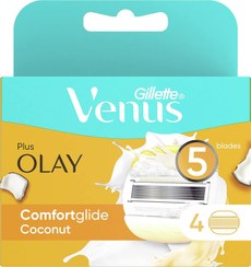 تصویر ژیلت ونوس و ریش تراش زنانه Olay 4 عدد - ارسال 20 روز کاری Gillette Venus and Olay Women's Razor Blade Refills 4 count