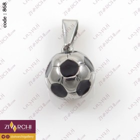 تصویر گردنبند استیل (طرح توپ فوتبال) 868 ا Soccer ball Necklace Soccer ball Necklace
