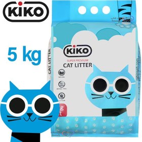 تصویر خاک گربه کیکو ساده 5 و 10 کیلویی (فروش فقط در تهران) kiko blue Cat Litter 10kg