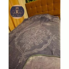 تصویر پتو گلبافت یک نفره طرح جدید 