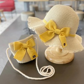 تصویر ست کیف و کلاه پاپیون 