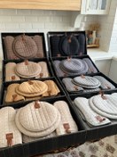 تصویر ست دم کنی ۱۱ پارچه وافل WS 