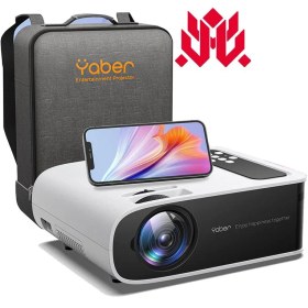 تصویر پروژکتور YABER Pro V8 داری بلوتوث و وایفای ٦ با سطح روشنایی 450 