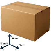 تصویر کارتن بسته بندی سایز 35×26×75 