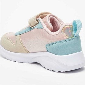 تصویر کفش ورزشی پنل‌دار با بسته شدن چسبی برند flora bella by shoexpress Panelled Sports Shoes with Hook and Loop Closure