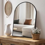 تصویر آینه کنسول نیم هلال | آینه دکوراتیو مدرن و خاص 