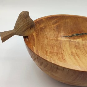 تصویر کاسه چوبی چوب آزاد 