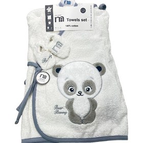 تصویر ست حوله 5 تکه پاندا نوزادی مادرکر mothercare 
