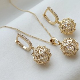 تصویر نیم ست گوی و نگین ژوپینگ 