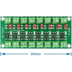 تصویر ماژول ایزولاتور ۸ کانال اپتوکوپلری PC817 module optocoupler eight channel pc817